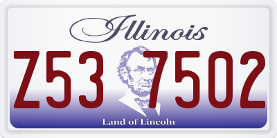 IL license plate Z537502