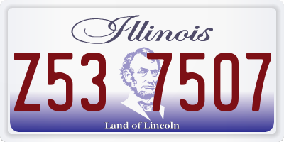 IL license plate Z537507