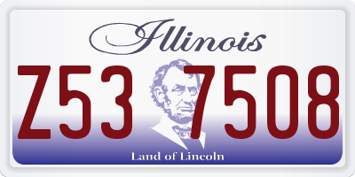 IL license plate Z537508