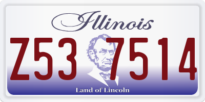 IL license plate Z537514