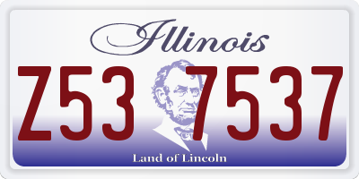 IL license plate Z537537