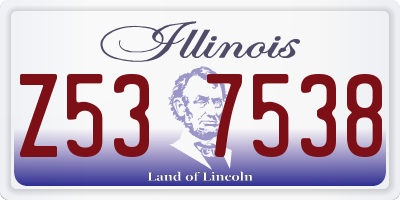 IL license plate Z537538