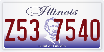 IL license plate Z537540