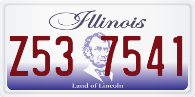 IL license plate Z537541