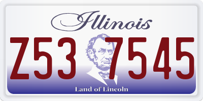 IL license plate Z537545