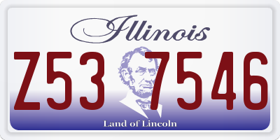 IL license plate Z537546