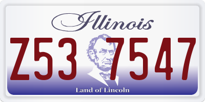 IL license plate Z537547
