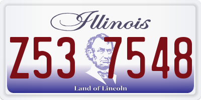 IL license plate Z537548