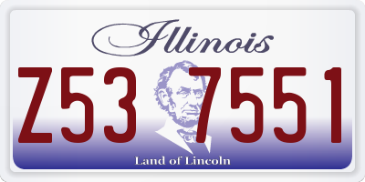 IL license plate Z537551