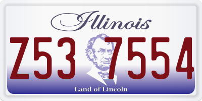 IL license plate Z537554