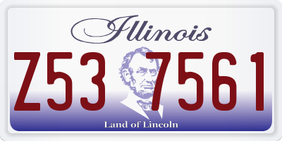 IL license plate Z537561