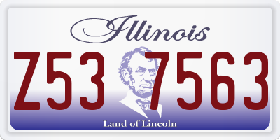 IL license plate Z537563