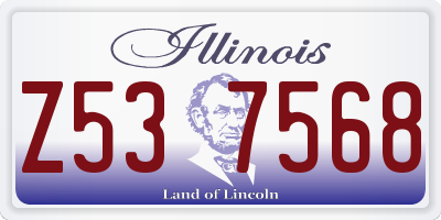 IL license plate Z537568