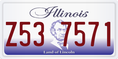 IL license plate Z537571