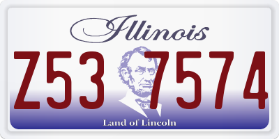 IL license plate Z537574