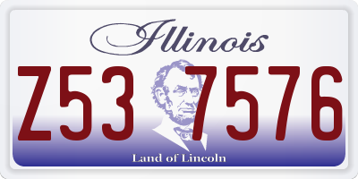 IL license plate Z537576