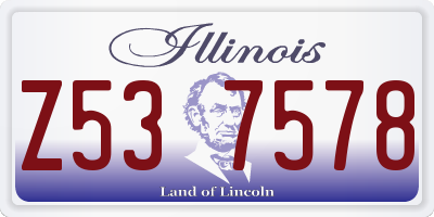 IL license plate Z537578