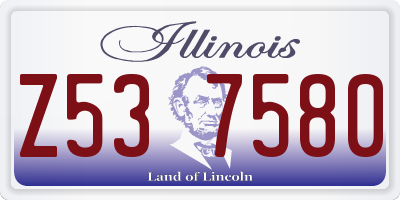 IL license plate Z537580