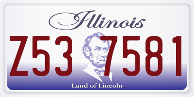 IL license plate Z537581