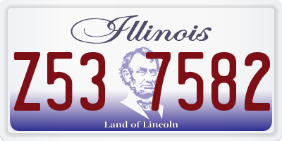 IL license plate Z537582