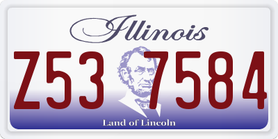 IL license plate Z537584
