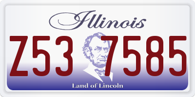 IL license plate Z537585