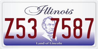 IL license plate Z537587