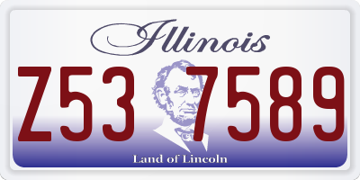 IL license plate Z537589