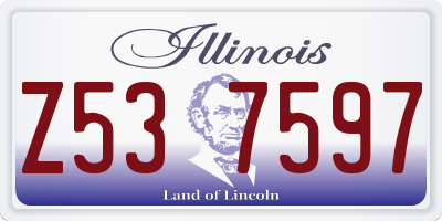 IL license plate Z537597