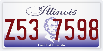 IL license plate Z537598