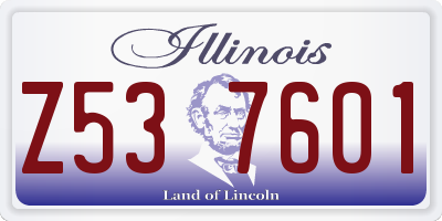 IL license plate Z537601