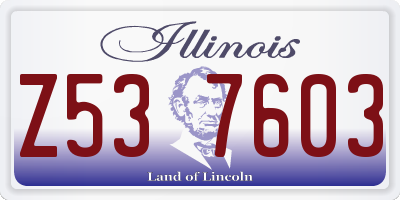 IL license plate Z537603