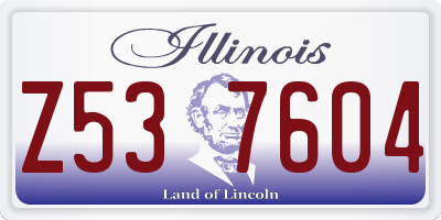 IL license plate Z537604
