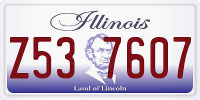 IL license plate Z537607