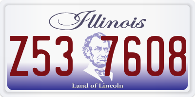IL license plate Z537608