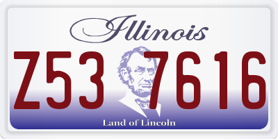 IL license plate Z537616