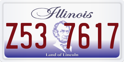 IL license plate Z537617