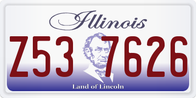IL license plate Z537626