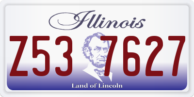 IL license plate Z537627
