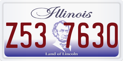 IL license plate Z537630