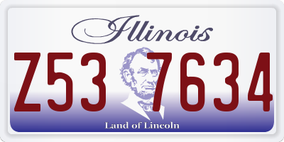 IL license plate Z537634