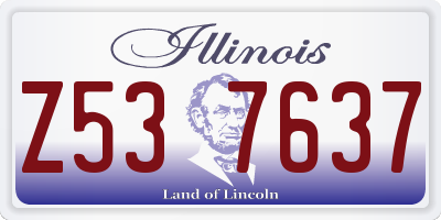 IL license plate Z537637