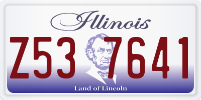 IL license plate Z537641
