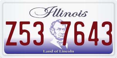 IL license plate Z537643