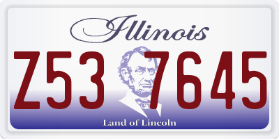 IL license plate Z537645