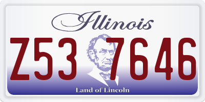 IL license plate Z537646