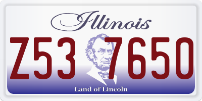 IL license plate Z537650