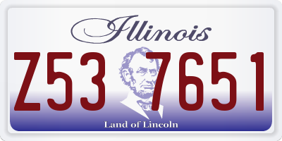 IL license plate Z537651