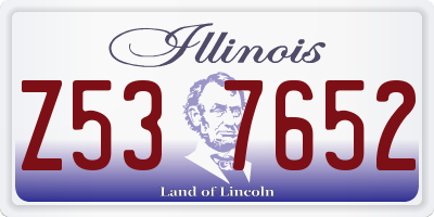 IL license plate Z537652