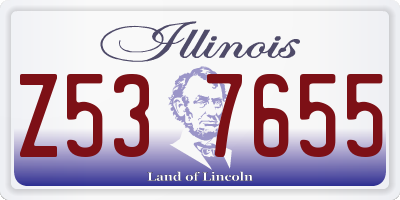 IL license plate Z537655